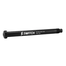 AXE TRAVERSANT / BLOCAGE ROUE AVANT SWITCH FILETAGE M15 x 1.5 mm POUR ROCKSHOX 15 x 110 NOIR (158 mm HORS BUTEE DONT FILETAGE 13 mm - AVEC CLE CHC POUR DEMONTAGE)