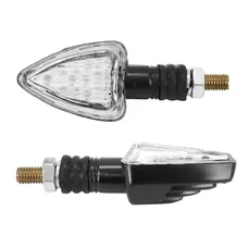 CLIGNOTANT MOTO AVOC ASO 13 LEDS BASE ABS TRANSPARENT/NOIR (L 78mm / H 37mm / L 27mm) (HOMOLOGUE CE) (PAIRE)
