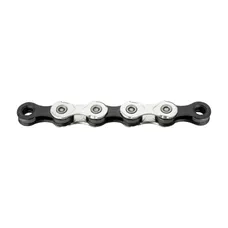 CHAINE VELO 11V. ROUTE/VTT KMC ARGENT/NOIR 114 MAILLONS COMPATIBLE SHIMANO/SRAM (EN BOITE)