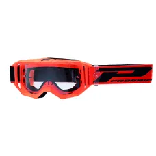 MASQUE/LUNETTES CROSS PROGRIP 3300 TR VISION GO ORANGE FLUO MAT ECRAN TRANSPARENT ANTI-RAYURES/ANTI U.V./ANTI-BUEE (HOMOLOGUE CE-EN-N- AC-96025 REV.2)