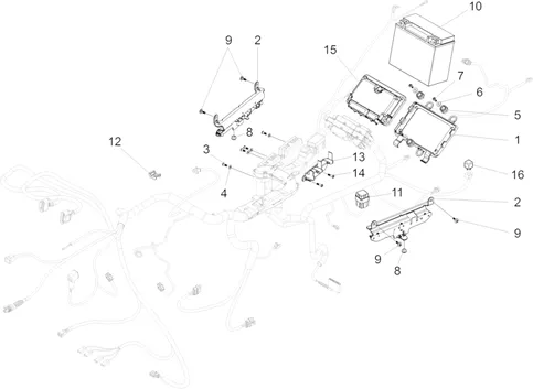 Circuit electrique arrière