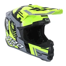 CASQUE CROSS ADULTE PROGRIP 3080 SPIRITS JAUNE FLUO/GRIS XS (ECE 22.06)