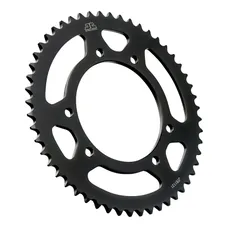 ADAPTABLE 50CC GEARED MOTORCYCLE REAR SPROCKET APRILIA 50 RX 2006>2017/DERBI 50 SENDA X RACE 2004>2011/GAS GAS 50 SM ROOKIE 2001>2005/RIEJU 50 MRT 2009> 420 53 DTS STEEL BLACK (DIAMETER 105/125/8.5) -JT SPROCKETS