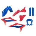 CARROSSERIE/CARENAGE MOTO ENDURO BETA 125, 200, 250, 300, 350, 390, 430, 480 RR 2T/4T 2023>2024 BLEU/ROUGE (KIT PLASTIQUES 8 PIECES) -POLISPORT