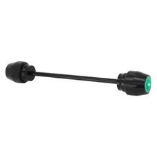 PROTECTION AXE DE ROUE AVANT OU ARRIERE MOTO POUR KAWASAKI 900 Z900, 650 Z650 ALU NOIR/VERT -AVOC