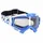 MASQUE/LUNETTES CROSS ADX MX BLEU/BLANC ECRAN TRANSPARENT ANTI-RAYURES (HOMOLOGUE EN1938) (+ LIVRE AVEC ECRAN MIROIR)