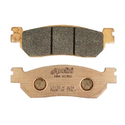 BRAKE PAD SET POLINI FOR MBK 250 SKYLINER REAR, 125 CITYLINER REAR/YAMAHA 250 MAJESTY REAR, 250 X-CITY REAR, 125 XMAX REAR, 250 XMAX REAR (L 100 mm - H 31.5 mm - P 9 mm) (174.2022) (SINTERED METAL)