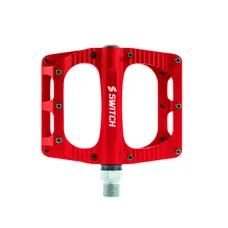 PEDAL MTB PLATEFORME DOWNHILL/BMX SWITCH FREERIDE ALUMINIUM CNC RED THREAD 9/16 WITH PICOTS (PAIR) 100X90MM