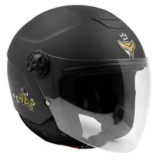 CHILDREN'S HELMET OPEN-FACE ADX AJK MATTE BLACK YM (SINGLE VISOR) (ECE 22.06)