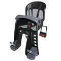 PORTE BEBE/SIEGE ENFANT AVANT POLISPORT A FIXER SUR CADRE BILBY JUNIOR NOIR COUSSIN GRIS (9 A 15Kgs) HOMOLOGUE EN 14344