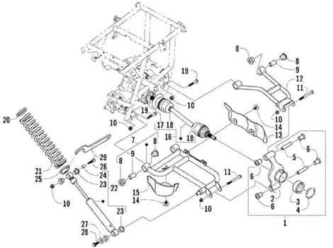 Suspension arrière - Amortisseur/s