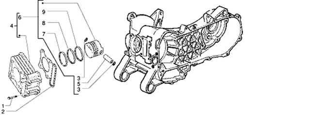 Ensemble cylindre-piston-axe de piston