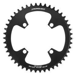 PLATEAU VAE/E-BIKE 4BRA D.104 POUR BOSCH / BROSE / YAMAHA / BAFANG / SHIMANO /SRAM STRONGLIGHT 46DTS MONO NOIR ALU 7075 NARROW WIDE 12/11/10V.