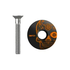 COVER HEADSET SWITCH SKULL BLACK/ORANGE