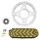 KIT CHAINE ADAPTABLE KYMCO 50 KPW / K PIPE 2013>2016 428 11x43 (DIAM COURONNE 58/90/10.5) (DEMULTIPLICATION ORIGINE) -AFAM