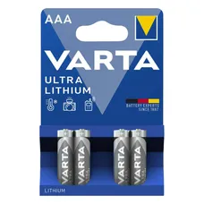 PILE LR03 1.5V VARTA ULTRA LITHIUM LR03 - AAA (VENDU PAR 4)