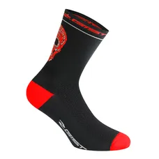 SOCKS/ANKLE SOCKS SUMMER GIST CRANE/SKULL BLACK-RED 33/36 - HEIGHT 18 cm (PAIR) -5860