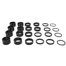 HEADSET SPACER ALUMINIUM BLACK 1"1/8-28.6 (BOX CONTIENT 4X2MM-6X5MM-6X10MM-4X15MM-4X20MM)