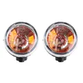 CLIGNOTANT SCOOT ADAPTABLE KYMCO 50-125 AGILITY ARRIERE TRANSPARENT/NOIR (HOMOLOGUE CE) (PAIRE) -P2R