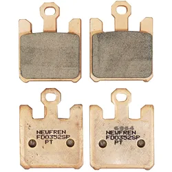 BRAKE PAD SET NEWFREN FOR KAWASAKI 1000 ZX-10R NINJA 2004>2007 FRONT, 600 ZX-6RR NINJA 2003>2006 FRONT/DERBI 659 MULHACEN 2005> FRONT (L 39 mm - H 49.5 mm - P 7.9 mm) (FD0352SP) (SPORT TT PRO SINTERED METAL)