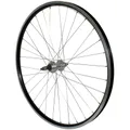 TREKKING WHEEL BRAKE SHOE 700 X 35 - 28" P2R REAR ALUMINIUM BLACK DOUBLE WALL HUB ALUMINIUM AXLE PLEIN FREEWHEEL 7/6-SPEED
