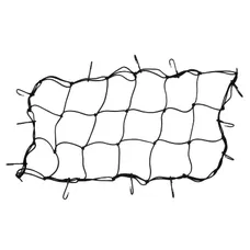 NET/THREAD SANDOW CARGO 380 X 760 mm WITH 12 CROCHETS METAL PLASTIFIES (SANDOW DIAMETER 4 mm) (PROTECTOR/RETAINING HELMET) -P2R
