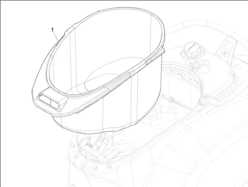 Logement casque - Dessous de selle