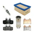 KIT ENTRETIEN ORIGINE PIAGGIO MOTO-GUZZI V7 750 STONE 2015>2016 E3 (FILTRE A HUILE-FILTRE A AIR-BOUGIES-PLAQUETTES FREIN AV+AR) -2R000327