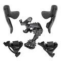 GROUPE/TRANSMISSION GRAVEL LTWOO 1X11-SPEED GR9 SERIES DISC HYDRAULIC CARBON BLACK (REAR DERAILLEUR - LEVIERS/MANETTES WITH ETRIERS FRONT AND REAR) (BOXED) -OIL MINERALE