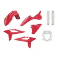 CARROSSERIE/CARENAGE MOTO ENDURO BETA 125, 250, 350, 390, 400, 480 RR 2T/4T 2020>2022 ROUGE/BLANC (COULEUR OEM) (KIT PLASTIQUES 8 PIECES) -POLISPORT