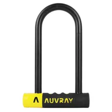 ANTIVOL VELO U AUVRAY ALARM 90 x 210 NOIR DIAM 14 mm A CLE AVEC ALARME SONORE NIVEAU SECURITE 7/10
