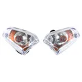 CLIGNOTANT SCOOT ADAPTABLE KYMCO 50-125 AGILITY AVANT TRANSPARENT/NOIR (HOMOLOGUE CE) (PAIRE) -P2R