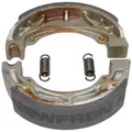 BRAKE SHOE SET SCOOTER NEWFREN FOR PEUGEOT 50 LUDIX FRONT AND REAR, TKR REAR, TREKKER REAR, VIVACITY REAR, TWEET, KISBEE REAR, 125 TWEET REAR/KYMCO 50 DINK, HEROISM, TOP BOY/SYM 50 OPEN-FACE/SCOOTER 50 CHINESE DIAMETER 110X25 MM (GF.1043)