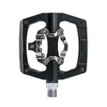 PEDAL GRAVEL/MTB PLATE SWITCH AUTOMATIQUE OR STANDARD ALUMINIUM CNC BLACK 90 X 90 mm (COMPATIBLE SHIMANO SPD) (PAIR)