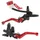 BRAKE MASTER CYLINDER AND GRIP OF CLUTCH MOTORCYCLE UNIVERSAL FRONT WITH RESERVOIR SEPARE DIAMETER 42 mm ALUMINIUM CNC RED RIGHT AND LEFT (COURSE ADJUSTABLE 6 POSITIONS - MIRROR DIAMETER 10 mm) (PAIR) -P2R