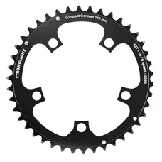 ROAD CHAINRING 5-BOLT DIA. 110 STRONGLIGHT DURAL 42T INNER BLACK TYPE SHIMANO 10/9-SPEED