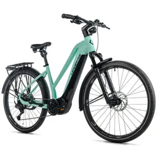 ELECTRIC BICYCLE/E-BIKE TREKKING BIKE 29 LEADER FOX DIXON 2026 WOMEN'S GREEN GLOSS 10-SPEED CUES MID-DRIVE MOTOR PANASONIC GX ULTIMATE 36-SPEED 95NM BATTERY 23AH (16,5'' - H43CM - SIZE S - FOR ADULT OF 158 cm TO 168 cm)