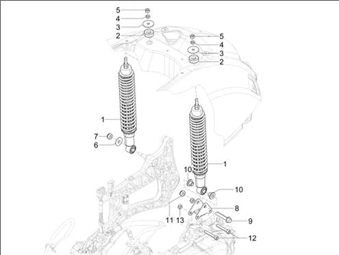 Suspension arrière - Amortisseur/s