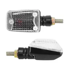 CLIGNOTANT UNIVERSEL REPLAY MINI RECTANGLE A AMPOULE BA9S TRANSPARENT/NOIR (L 76mm / H 40mm / L 36mm) (PAIRE) **