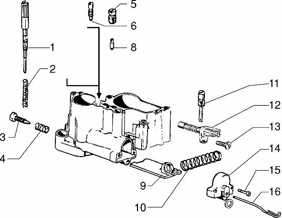 Pieces composant le carburateur 