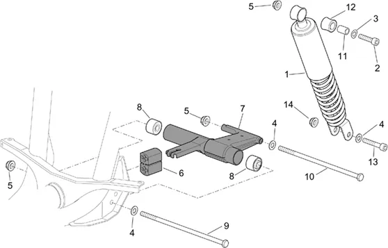 Suspension ar. - Bielle