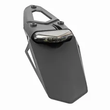 SUPPORT DE PLAQUE IMMATRICULATION AVEC FEU 50 A BOITE/MOTO AVEC FEU FUME A LEDS (HOMOLOGUE CE) -REPLAY
