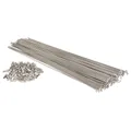 SPOKE STAINLESS STEEL SILVER VELOX MACH1 2 mm L 256 mm HEAD ANGLED WITH NUT (BOX OF 100)