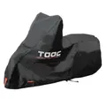 PROTECTIVE COVER MOTORCYCLE TAAC SUPER HYDROSCUD OXFORD 300D POLYESTER WATERPROOF/WATERPROOF 5000 mm SIZE S BLACK (186X86X124CM) (STRAP ANTI-FLOATING/EYELET LOCK)