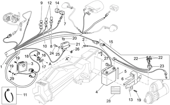 Circuit electrique arrière