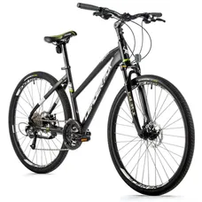 CONVENTIONAL BICYCLE TREKKING BIKE 28 LEADER FOX TOSCANA WOMEN'S BLACK MATTE 9-SPEED FRAME 16,5 INCHES (SIZE ADULT 160 TO 168 cm)