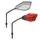 REAR-VIEW MIRROR SCOOTER REPLAY ARROW RED ROD BLACK DIAMETER 8 mm (PAIR) **