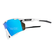 CYCLING GLASSES ADULT GIST NOVA MONTURE BLANCHE VERRE BLUE POLYCARBONATE (PROTECTOR 100% CONTRE UVA, UVB, UVC AND LUMIERE BLEUE) COMPATIBLE CLIP VERRES CORRECTEURS REF 225388