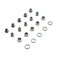 CHAINRING BOLT SET STRONGLIGHT ROAD TRIPLE STAINLESS STEEL (SET OF 5) - CHAINRING BOLT AND NUT