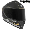 CASQUE INTEGRAL MOTO ADX AI500 EVO NOIR/OR MAT XXL (2XL) (DOUBLE ECRAN) (ECE 22.06)